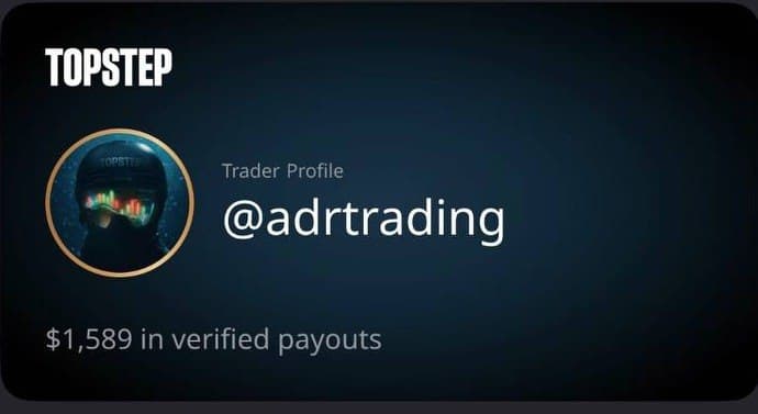 Profil Topstep vérifié d'Adrien (@adrtrading)